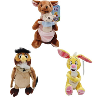 JAMXUN 迪士尼小熊維尼毛絨玩具卡哇伊貓頭鷹兔子 Kanga Roo Winnie 軟毛絨公仔玩具兒童禮物