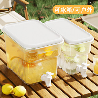 🎉超級精選🎉夏天冷水壺帶龍頭傢用冰箱水果檸檬茶食物收納盒磨砂外貿工廠批髮🎉全館下殺🎉CH01