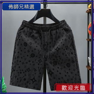 男生衣著 休閒短褲 夏季新款短褲男士百搭休閒褲網紅同款薄款植絨潮牌沙灘褲帥 免運 舒適