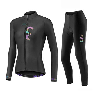 Liv 女士騎行服套裝秋季長袖透氣服裝 MTB Maillot Ropa Ciclismo 自行車運動服自行車製服