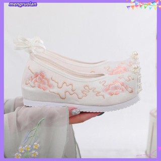 古風漢服鞋子 現貨 內增高 古裝翹頭鞋刺繡 繡花鞋 舞鞋 增高鞋 女休閒鞋 老北京布鞋 古風鞋 古裝鞋 紅鞋 旗袍鞋