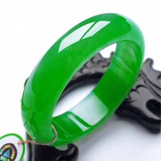 【✨新貨上新✨】正品帝王綠手鐲女款冰種翡翠色玉手鐲滿綠全綠翡翠色鐲子帶證書