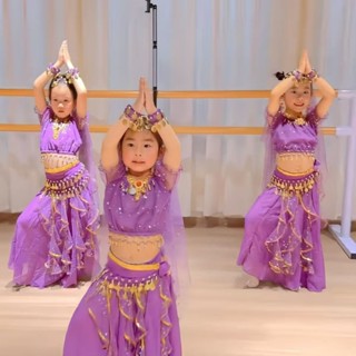 新疆肚皮舞舞蹈兒童表演服幼兒園女童幼兒天竺印度少女六一表演5.20