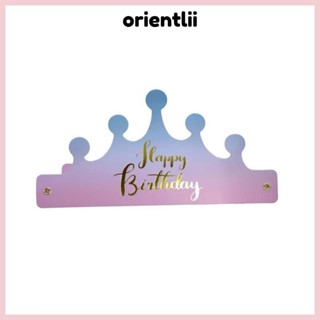 ORIENTLIIY 50 件/套紙皇冠帽子,頭飾紙生日快樂帽子,有用的可折疊照片道具裝飾派對帽子慶典裝飾