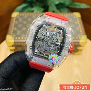 ❀現貨 生活好物❀男表 潮流男士手錶 透明理查德 防水 鏤空 全自動非機械男士手錶 時尚 酒桶形米勒 酒桶型