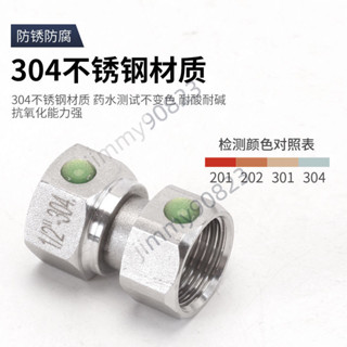 🔥臺灣暢銷🔥304不鏽鋼活接 三通接頭 熱水器接頭 水管配件 單雙頭 都市適用