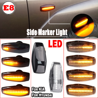 HYUNDAI 2 件裝動態方向燈指示燈 LED 轉向訊號燈側標記順序燈適用於現代 i10 Getz Elantra S