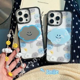 日韓 簡約卡通雲朵表情 磁吸支架 iphone17 16 15 14 13 12 11 pro max 蘋果手機殼 防摔