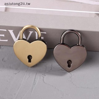 [asiutong2ii] 心形復古金屬迷你掛鎖包手提箱行李箱鑰匙鎖帶鑰匙 [TW]