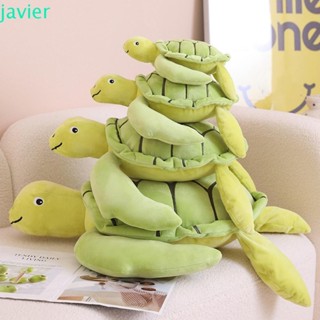 JAVI1ER動物海龜抱枕,蓬鬆的收藏烏龜毛絨玩具,陪伴玩具Ins/簡素可愛的海洋動物汽車裝飾