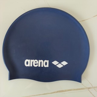 Arena矽膠泳帽:通用舒適防水矽膠遊泳帽,男女通用競技訓練印花兒童素色