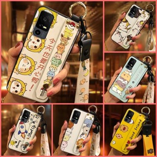 可愛的手機套手機殼適用於 TCL 40R/Sharp Aquos V6 5G 矽膠防塵軟殼保護支架防震防震腕帶腕帶時尚設