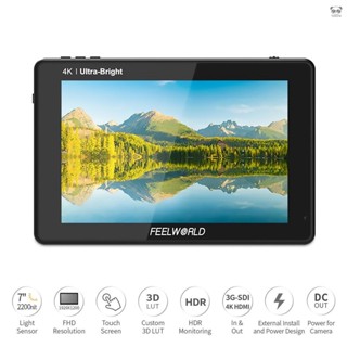 FEELWORLD LUT7S PRO 7英寸頻道監視器 LCD觸控式螢幕 創新外掛供電設計 支援HDMI/SDI輸入輸出（