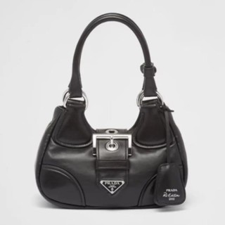 PRADA 肩揹包 Nappa皮革 皮革 黑色 日本直送 二手