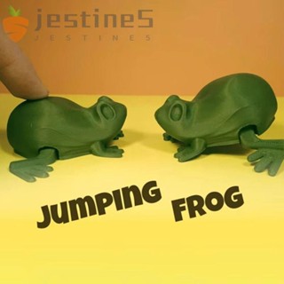 JESTINE3D列印青蛙模型,靈活的裝飾品跳蛙桌上玩具,收藏活動實際的迷你青蛙雕像兒童禮物