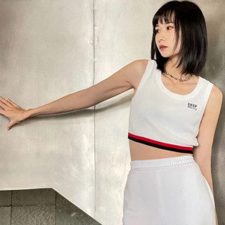 商場2025夏季女裝新款百搭針織打底短版字母背心吊帶女