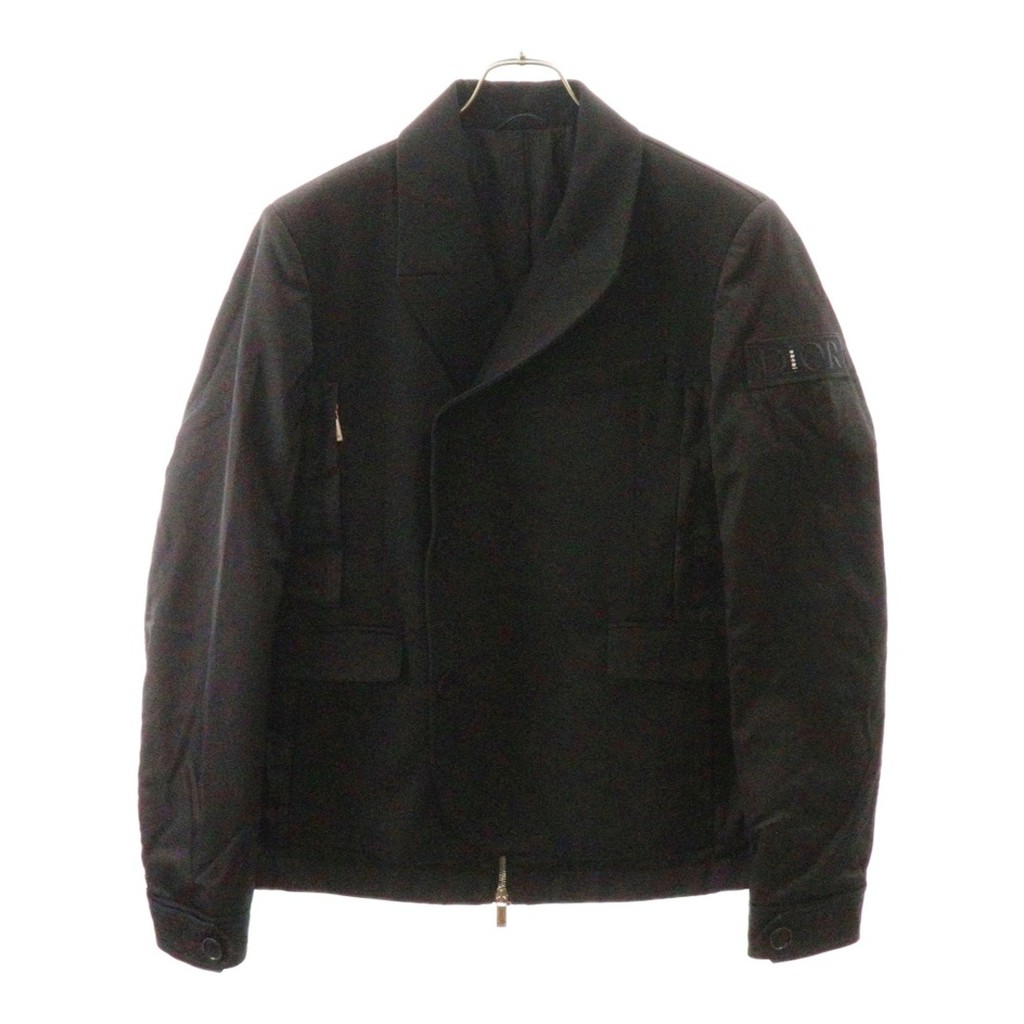Dior 迪奧 迪奧迪奧 21AW x Sacai 雙排扣夾克羊毛斜紋雙布雷斯特外套羊毛斜紋軟呢堺黑