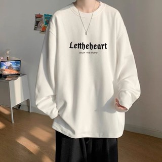 長袖t恤男秋季青少年潮流韓版學生寬鬆大碼ins打底衫上衣bf風體恤