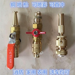 購滿199發貨 臺灣熱銷 家用洗車水槍頭銅 水槍噴頭 4分6分1寸水管軟管 直插水槍