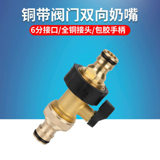 【臺灣出貨】全銅水管洗車水槍澆花園藝帶閥門軟管加長修補接頭快速快接4/6分