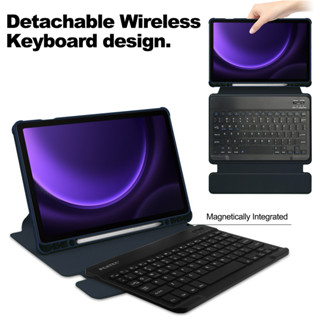 SAMSUNG 適用於三星 Galaxy tab S9 / S10 12.4" 墊套無線鍵盤帶鉛筆槽磁性鍵盤軟包