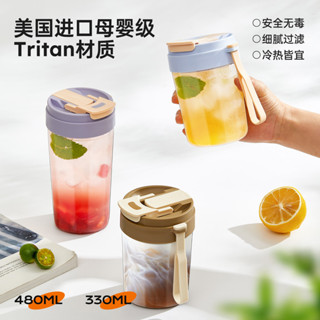 便攜Tritan吸管杯耐熱咖啡冷萃壺家用冷泡果茶壺冰滴壺咖啡冷萃杯