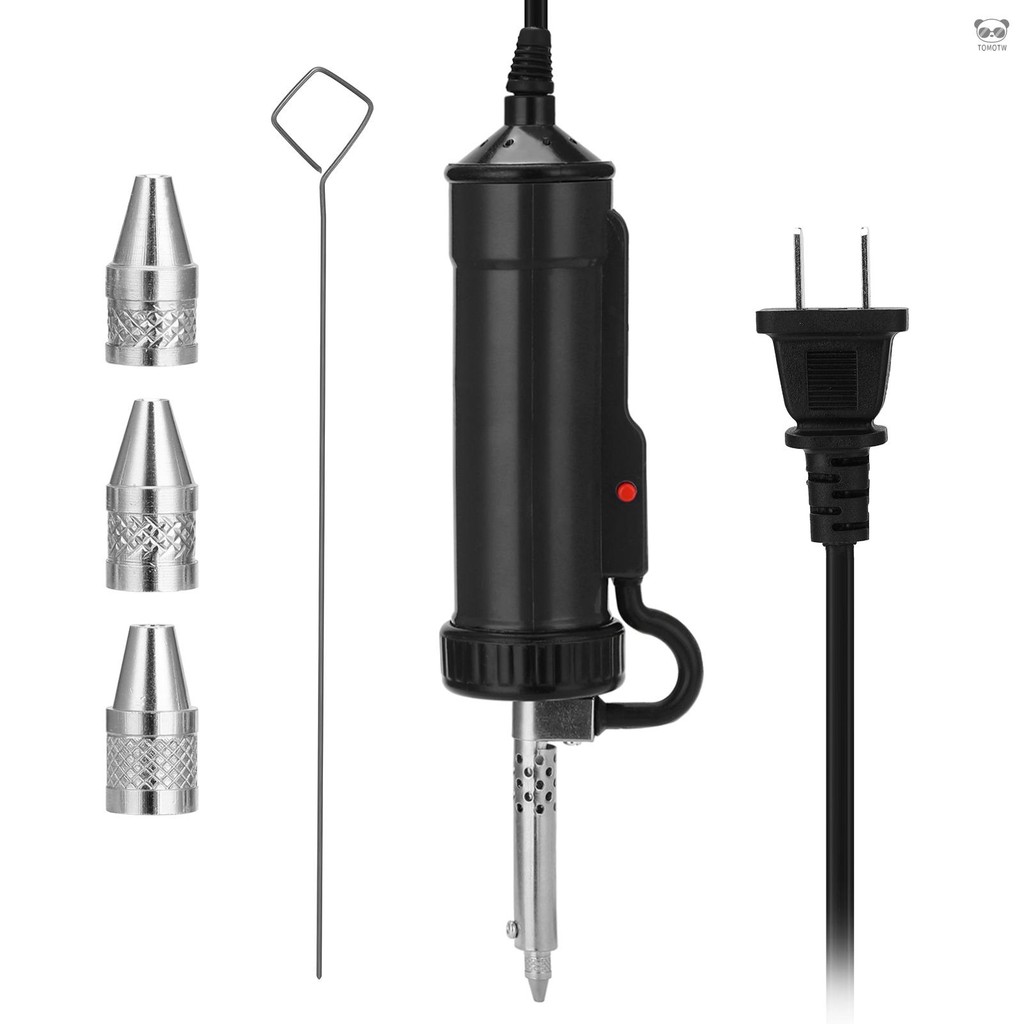 BBT-680自動便攜式電動吸錫器槍泵熱吸錫烙鐵送錫器 配三個吸嘴 美規110V 黑色