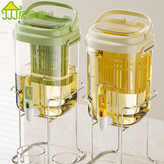 居家家 冰箱冷水壺帶龍頭大容量家用冷泡瓶水果茶涼水壺果汁飲料桶