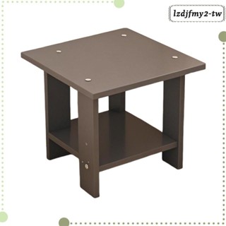 [LzdjfmydcTW] 木製雙層邊桌筆記本電腦桌臥室傢俱現代多功能 30x30x31cm 咖啡桌