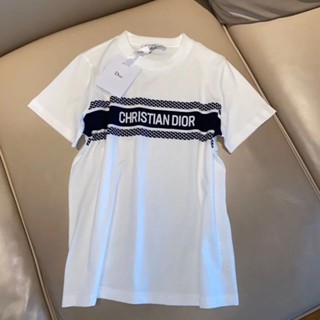 DIOR2025新款字母短袖印花T恤上衣 8PAH