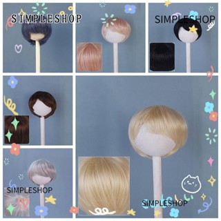SIMPLESHOP娃娃假髮16.5-17.5CM頭圍高溫纖維頭髮假髮直波多色短髮可更換假髮1/6 BJD/SD娃娃兒童