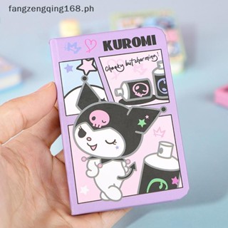 F8ph三麗鷗A7硬殼筆記本卡通Kuromi Hello Kitty肉桂圖案絲帶筆記本便攜記事本文具f8ph