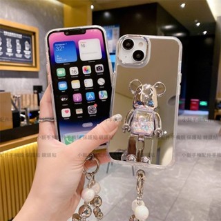 可愛卡通 暴力熊 手鏈 鏡面手機殼 Realme 11 11X 12 12+ 12X 13 Pro+ 14X 5G