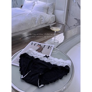 𝙁𝙍𝙀𝙀.𝙈𝙀 ☺︎ INNER PAJAMAS | 戀愛白邊蕾絲冰絲涼感平角內褲 性感內褲 女生內褲 蕾絲