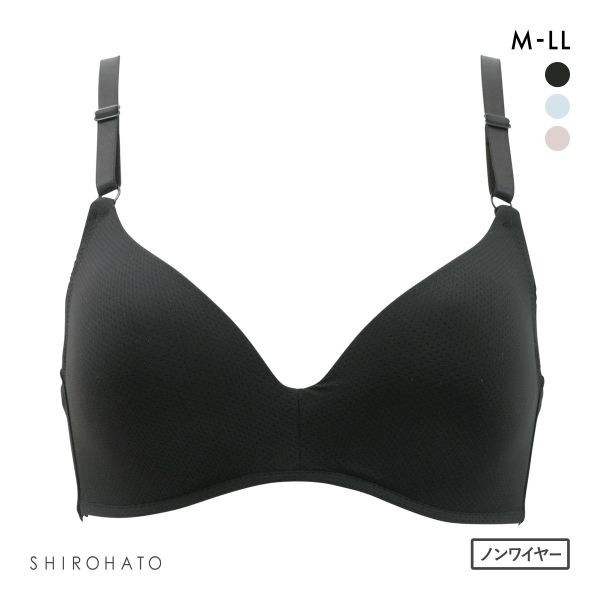 詩蘿涵朵SHIROHATO無鋼圈文胸薄款高透氣不悶熱舒適無痕聚攏內衣(B409508B)(日本直郵)1