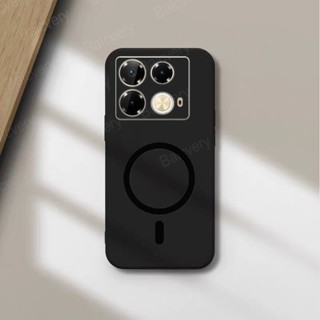 Infinix Note 40S 手機殼磁性金屬環支架支撐防震軟 TPU 手機殼