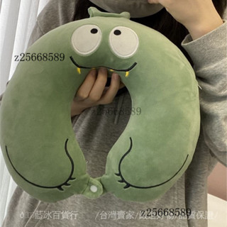 臺灣出貨🎀小恐龍可愛便攜旅行u型枕記憶棉迴彈午睡枕辦公室護頸枕高鐵坐車