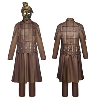 秦始皇陵兵馬俑cos服萬聖節cos兵馬俑套裝cosplay表演服全套現貨