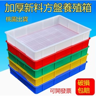 桃園出貨 方盆 塑膠盤 周轉箱 塑膠箱 收納筐 淺盤 貓砂盤 長方形盆 養殖盤 海鮮淺盤 塑膠框 食品盤 麵包箱 物流盤