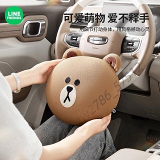 【臺灣熱銷】Line布朗熊 汽車頭枕 記憶棉護頸枕 可愛腰靠 車用靠枕 四季適用 高檔設計
