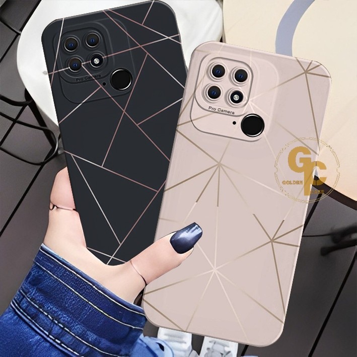 XIAOMI 手機殼小米 Poco C40 Redmi 9C Redmi 9A Redmi 10C 抽像圖案酷線現代手機