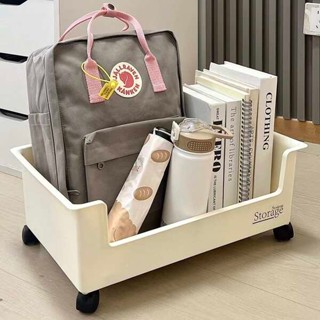 車用垃圾袋 折疊收納箱 學生放書包神器辦公室桌下置物架工位收納架書本檔案可移動小推車