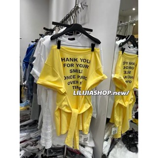 一字領上衣One shoulder top純棉大尺碼字母印花一字領短袖T恤女2025寬鬆顯瘦百搭上衣新款現貨25.6.7