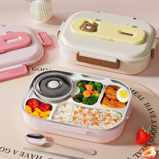 2025款304不鏽鋼保溫飯盒 兒童中小學生專用食品級午餐盒 防漏分格便當盒 帶飯保鮮盒