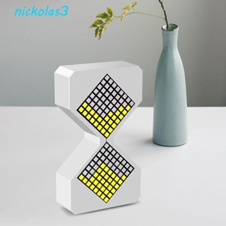 NICKOLASDIY數字沙鍾,帶重力感應科技感LED電子沙漏,減壓玩具1-30分鐘定時器夜光沙漏