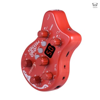 summina PockRock 迷你綜合吉他效果器 紅色 美規 100-240V
