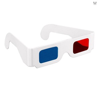 3D眼鏡紅色和青色白色邊框 4pcs