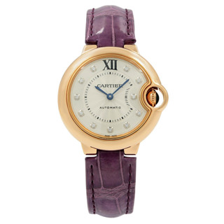 Cartier 卡地亞藍氣球18K玫瑰金自動機械手錶女WE902063