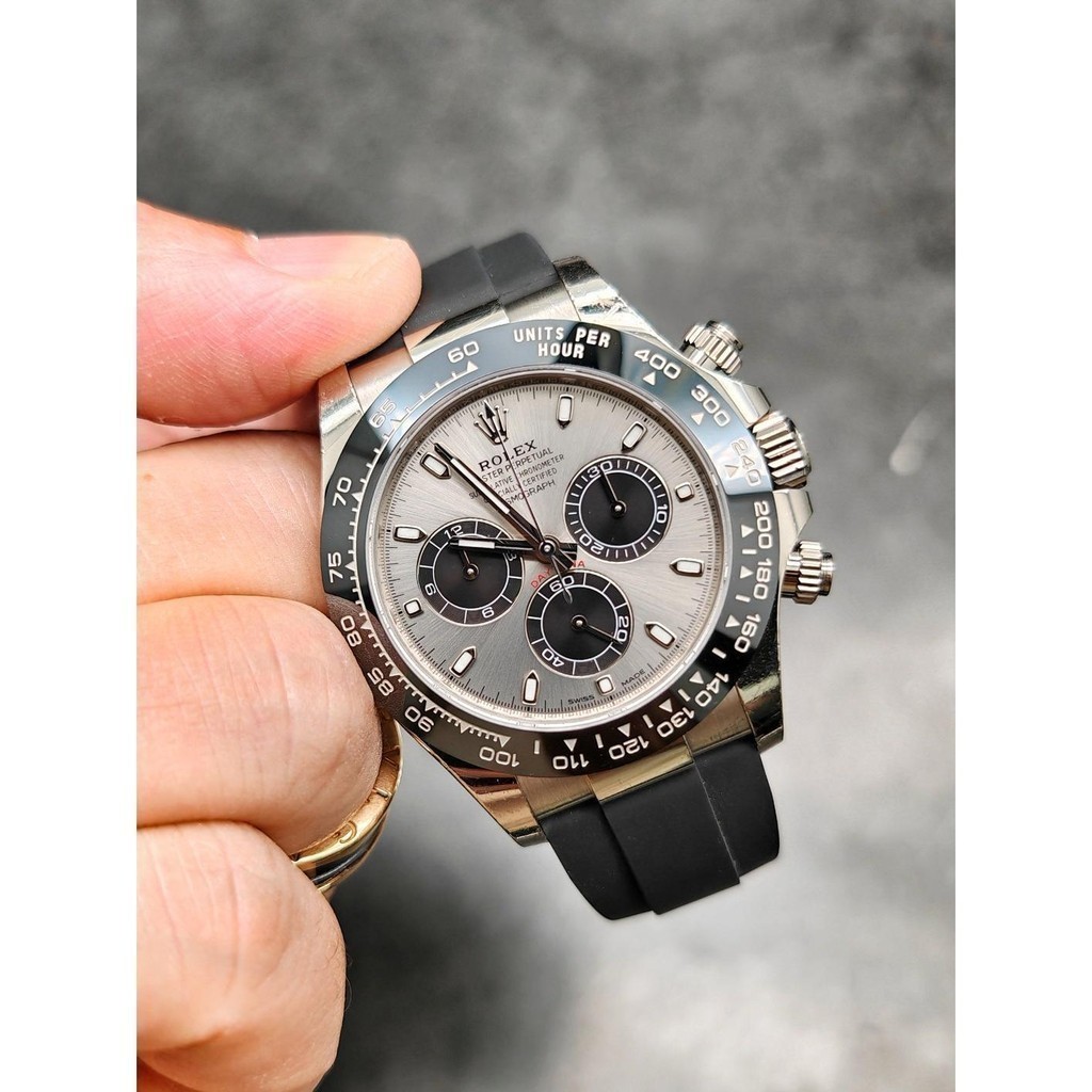 勞力士116519-0024迪通拿，水泥灰，18k白金材質Rolex