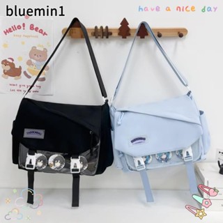 BLUEMIN伊達包,大容量尼龍單肩包,二千禧年純色款斜挎包女士